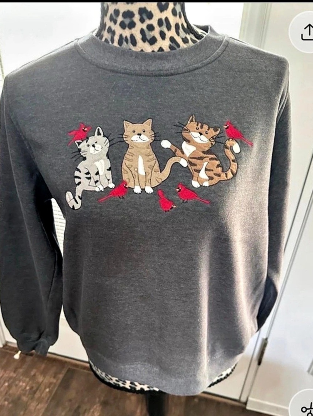 Rebecca Malone Cat Graphic Sweatshirt